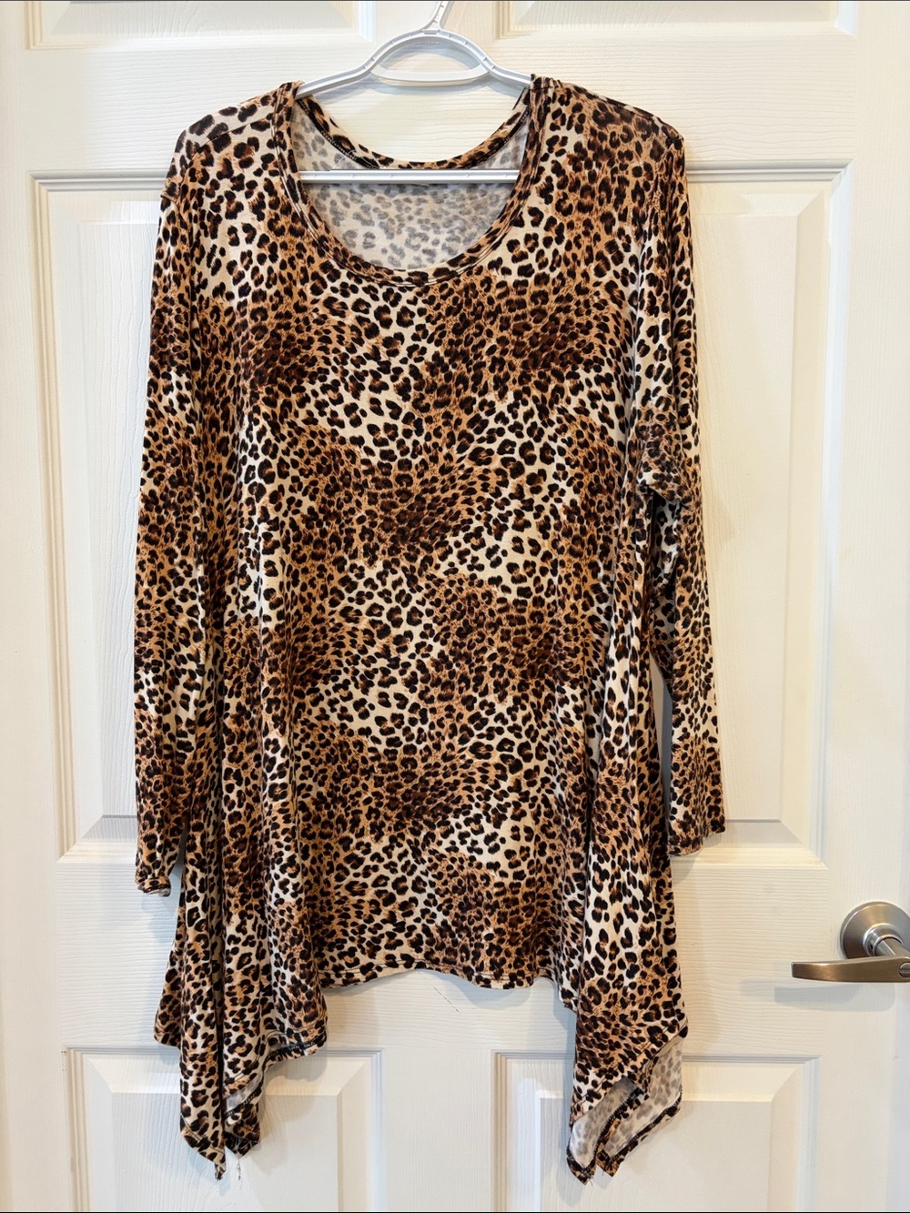 ODDY Longsleeve Leopard Print Tunic Top